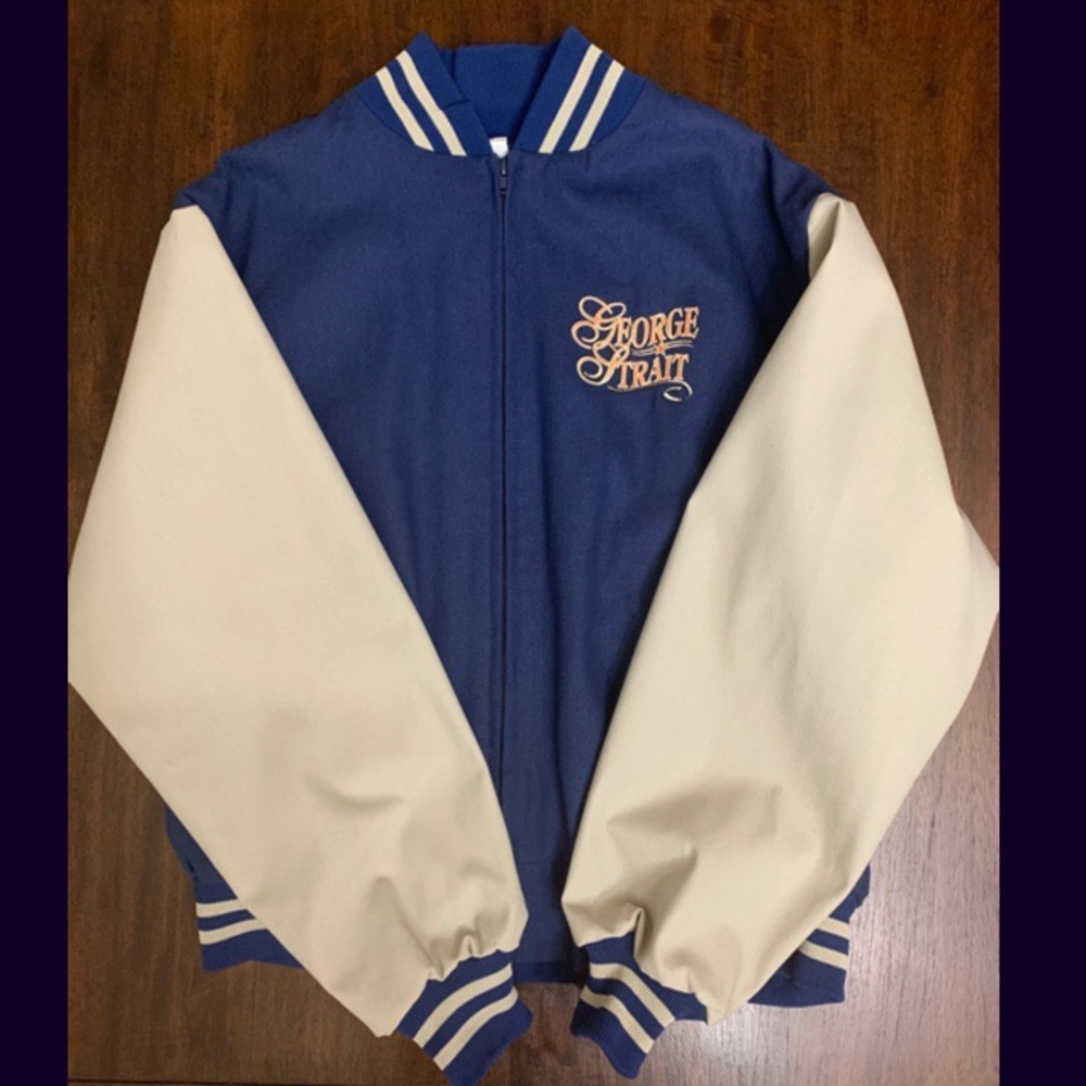 Vintage 1990s George Strait Bomber Tour Jacket